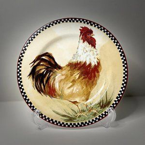 Set of 4 Sakura Chanticleer Stoneware Salad/Salad/Dessert Plates